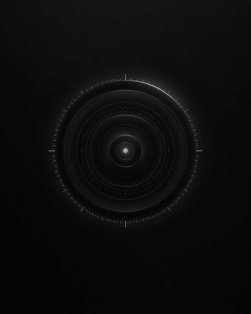 A glowing circular diagnostic dial